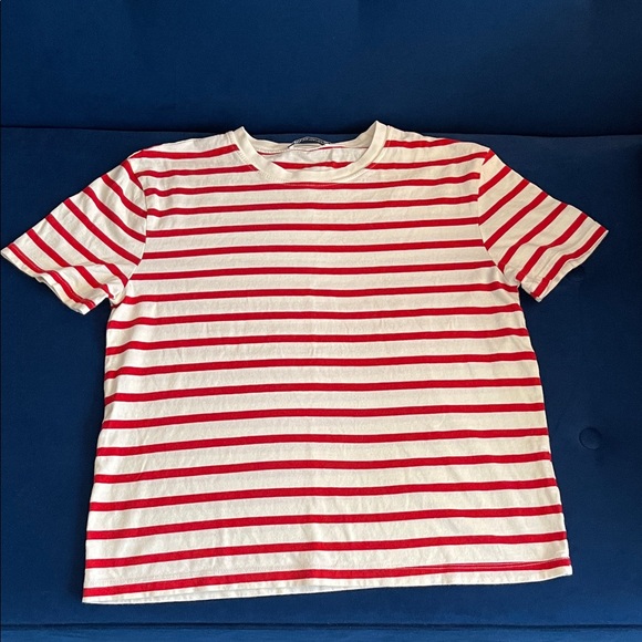 Zara Tops - Zara Red and White Striped tee shirt